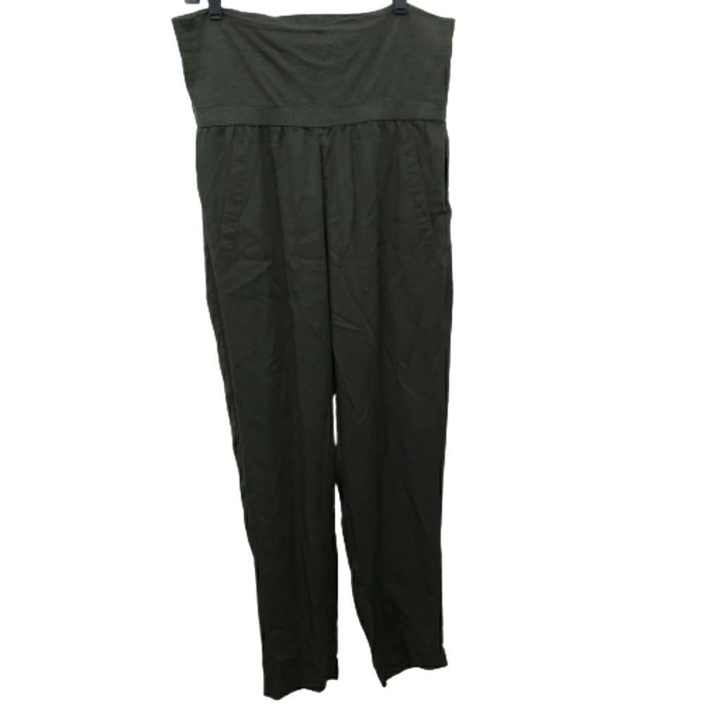 DKNY Army Green Relaxed Fit Straight Leg Maternity Pants Size M